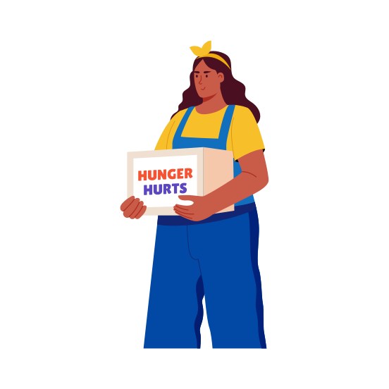 Food Box, Meal, Delivery, Support, Awareness illustration