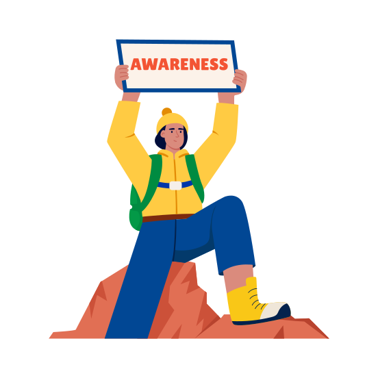 Hiker, Adventure, Hiking, Nature Lover, Awareness illustration