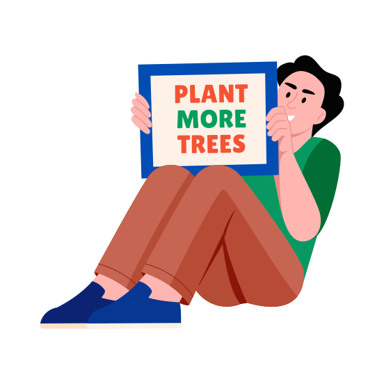 Nature Awareness, Trees, Environmental, Sustainability, Advocacy illustration