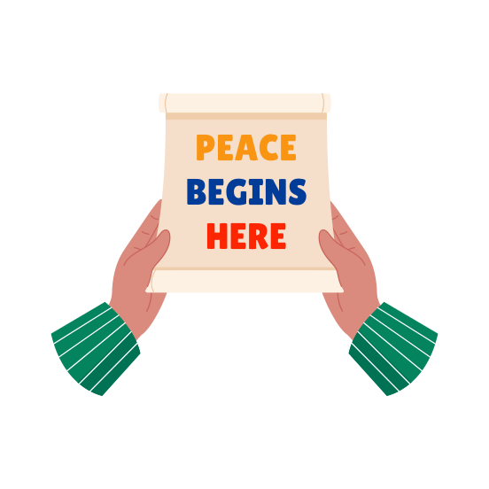 Peace, Serenity, Tranquillity, Freedom, Mindfulness, illustration