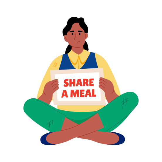 Poverty, Poor, Hunger, Deprivation, Suffering illustration