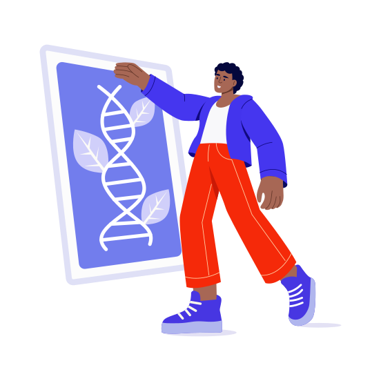 Biotechnology, Dna, Genetics, Interface, Technology illustration