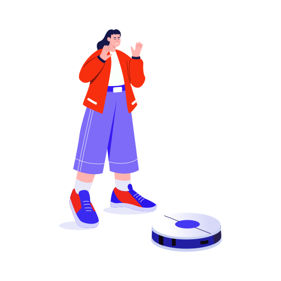 Cleaning Robot, Vacuuming, Machine, Appliance, Technology illustration