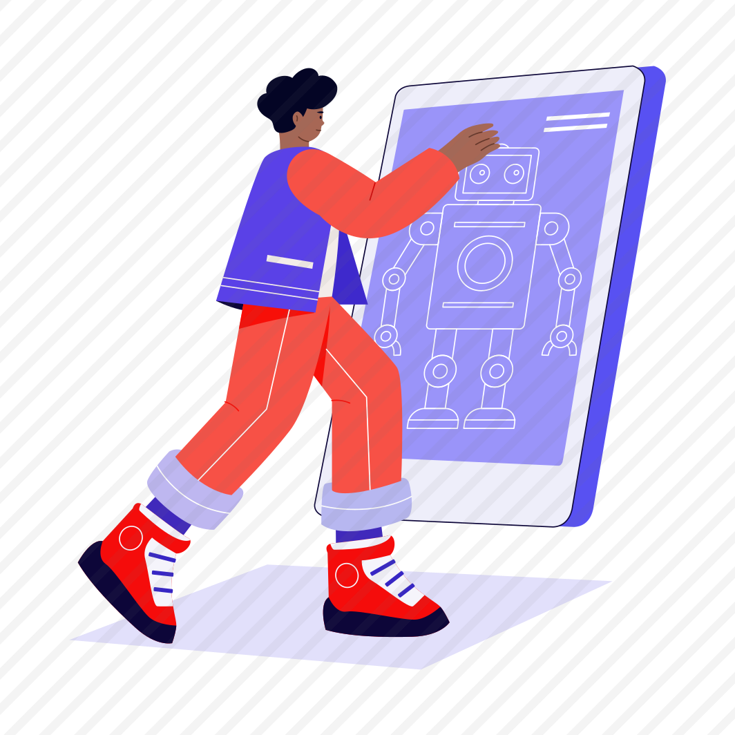 Designing Robot, Engineering, Blueprint, Screen, Displaying preview