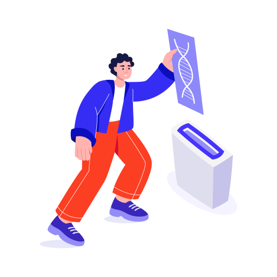 Dna Scanner, Genetics, Equipment, Medical, Technology illustration