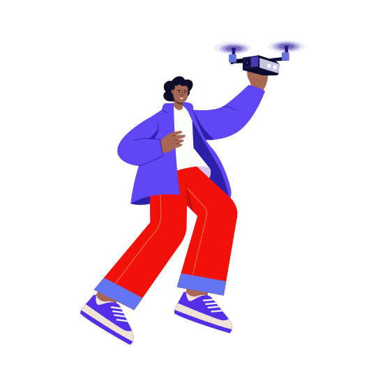 Drone Camera, Surveillance, Flying, Recording, Technology illustration