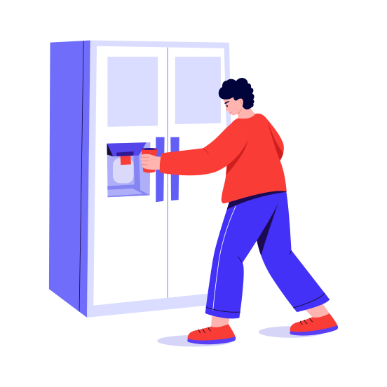 Filtered Water, Dispenser, Purification, Hydration, Machine illustration