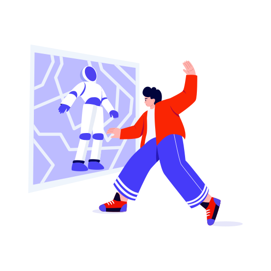 Fitness Robot, Exercise, Training, Workout, Bot illustration