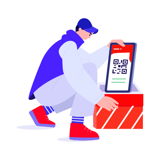 Qr Scan, Code, Mobile, Screen, Verification illustration