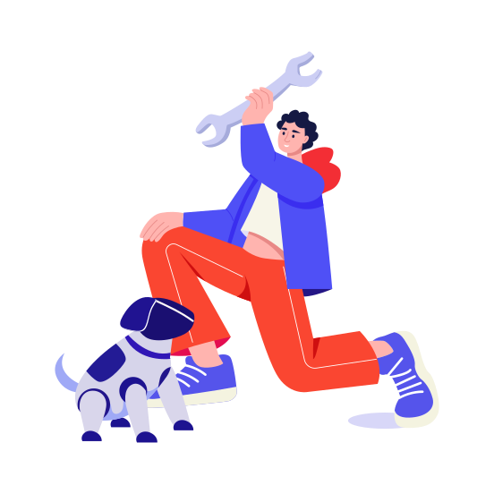 Robotic Pet, Machine, Animal, Dog, Bot illustration