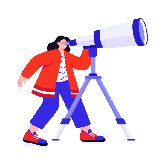 Stargazing, Observation, Exploration, Vision, Looking illustration
