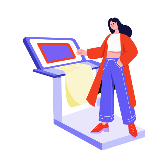 Textile Printing, Fabrication, Machine, Industrial, Manufacturing illustration