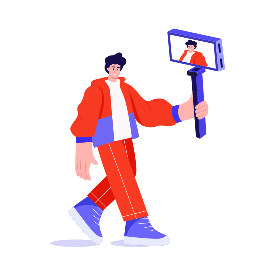 Vlogger, Blogger, Filming, Content, Influencer illustration