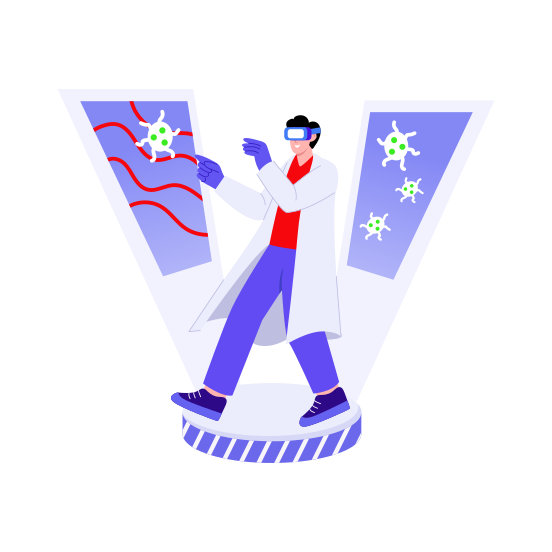 Vr Technology, Headset, Simulation, Immersive, Ar illustration