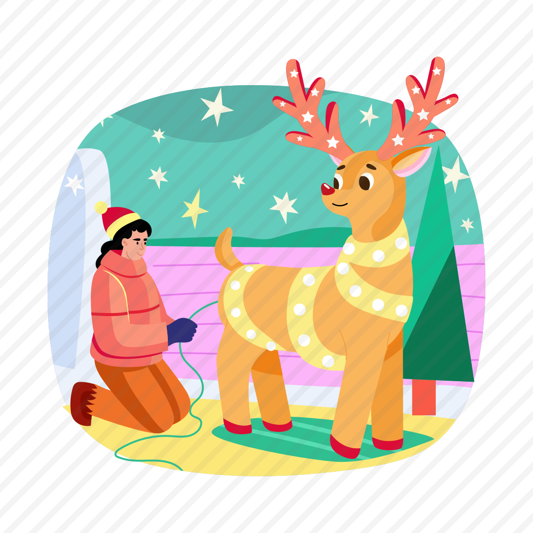 Decorate Reindeer, Celebration, Christmas, Deer, Festive preview