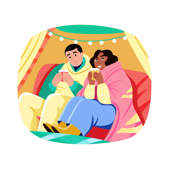Drinking Tea, Beverage, Couple, Drink, Refreshment illustration