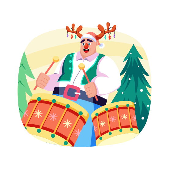 Drummer, Festive, Musical, Instrumentalist, Percussion illustration