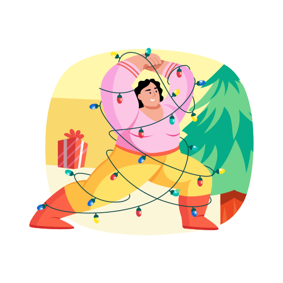 Fairy Lights, Decoration, Ornaments, Bulbs, Festival illustration