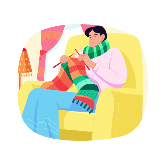 Knitting, Crochet, Garment, Handmade, Hobby, illustration