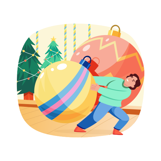 Ornaments, Baubles, Decoration, Adornment, Celebration illustration