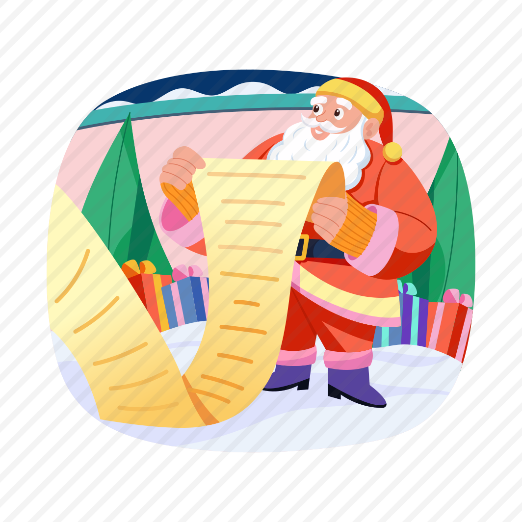 Santa List, Checklist, Christmas, Festive, Celebration preview