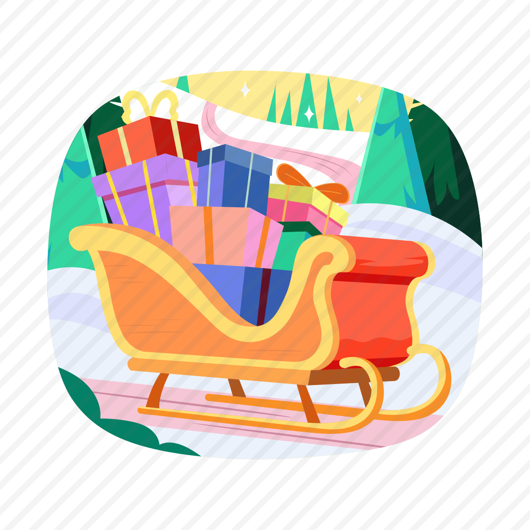 Santa Sleigh, Ride, Gifts, Christmas, Presents preview