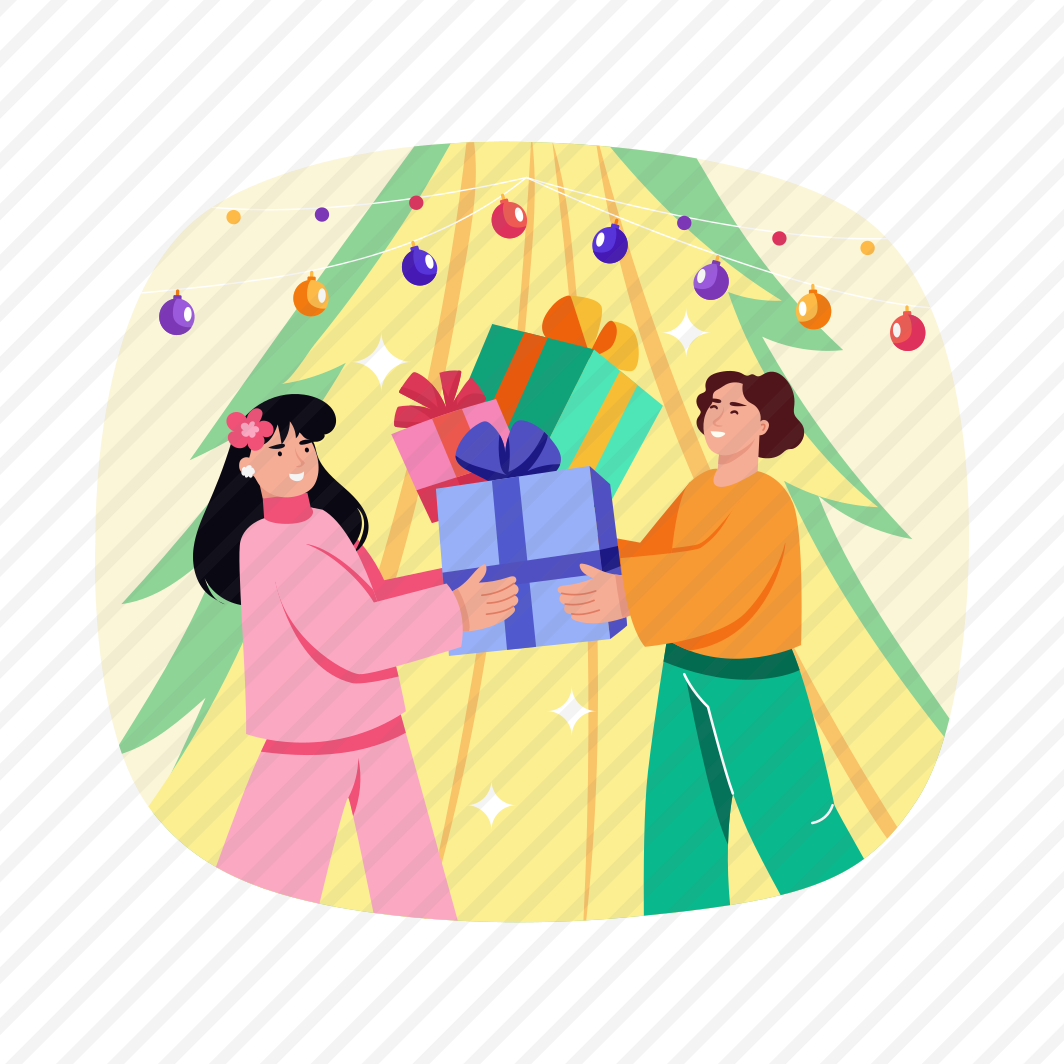 Sharing Gifts, Presents, Surprises, Christmas, Celebration preview