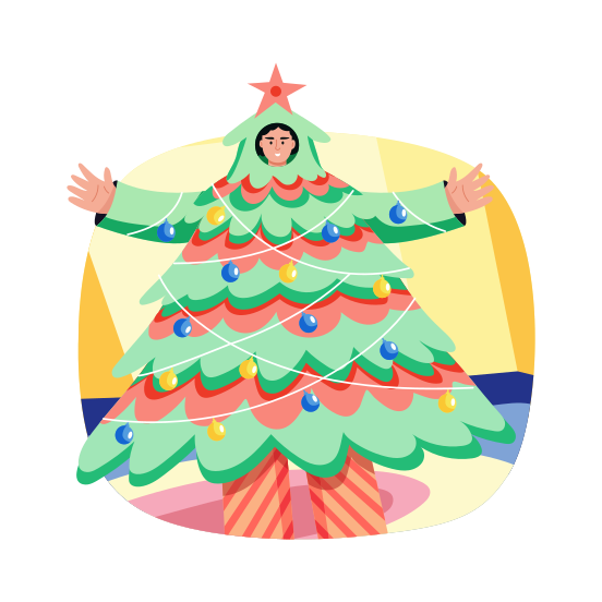 Tree Costume, Festival, Celebration, Christmas, Ornament, illustration
