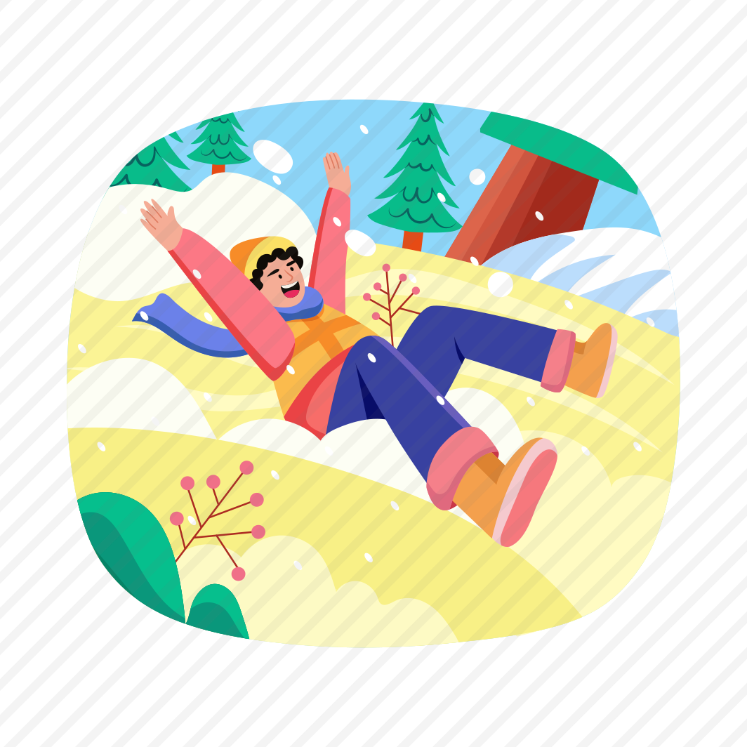 Winter Holiday, Activity, Playing, Enjoying, Sliding, preview