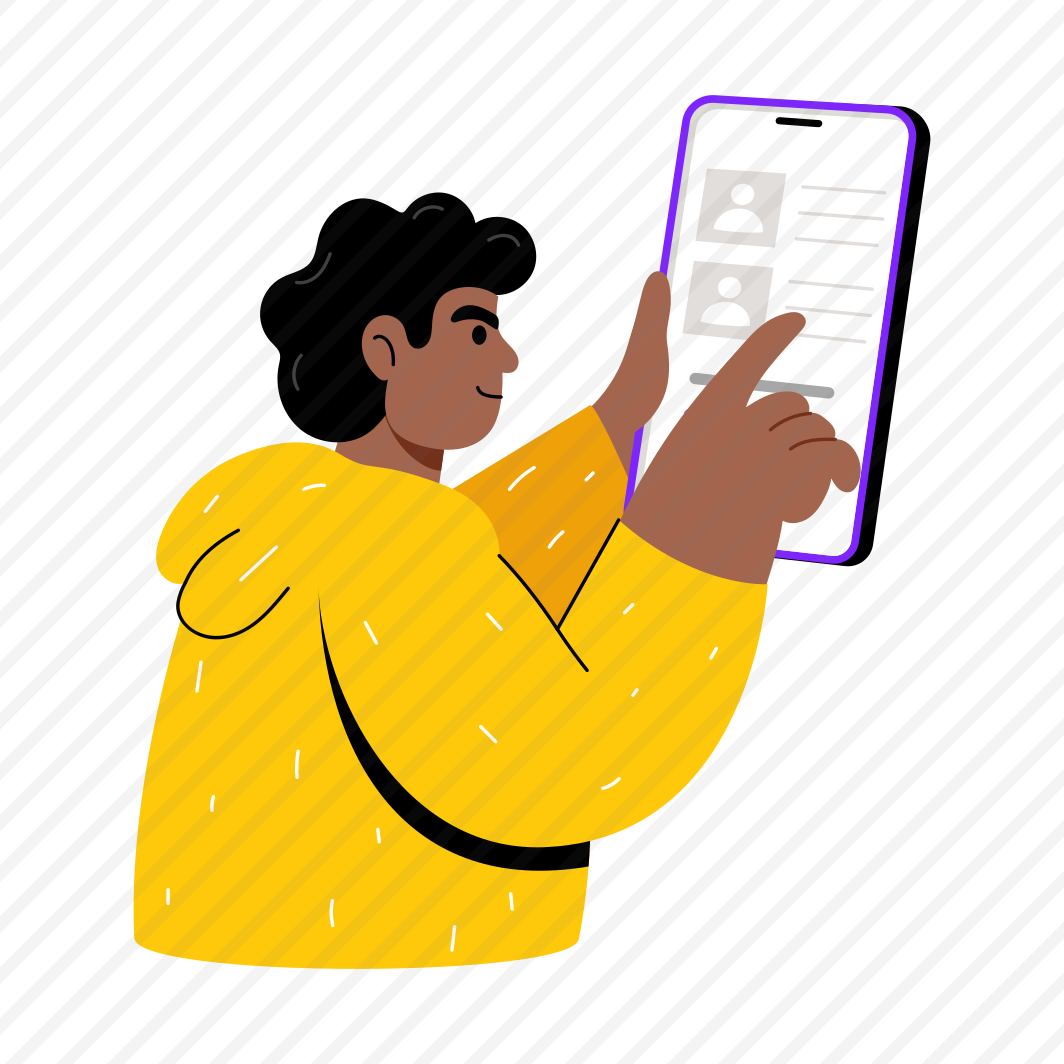 Checking Profile, Networking, Browsing, User, Mobile preview