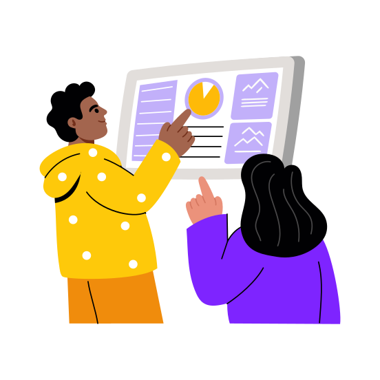 Data Monitoring, Dashboard, Graphs, Chart, Analysing illustration