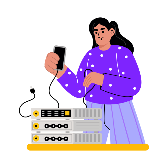 Ethernet Checker, Cables, Network, Troubleshooting, Technician illustration