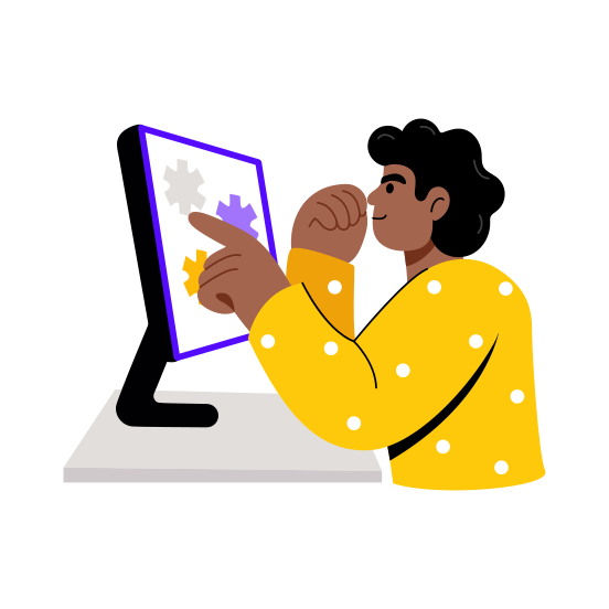 Finding Solution, Problem, Thinking, Troubleshooting, It Engineer illustration