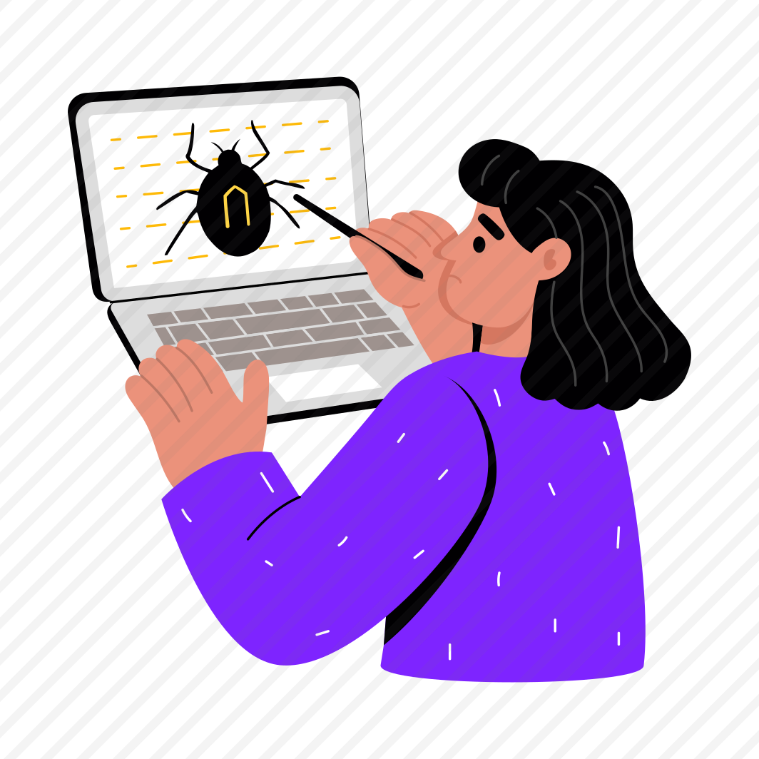 Malware, Bug, Virus, Cybersecurity, Laptop preview