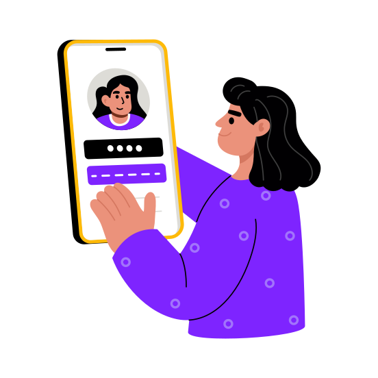 Password Setup, Security, Authentication, Mobile, Privacy illustration