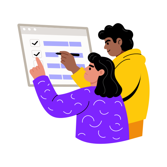 Project Planning, Collaboration, Management, Strategy, Dashboard illustration