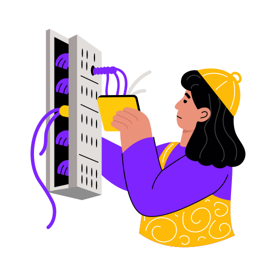 Tech Engineer, Expert, Professional, Worker, Maintenance, illustration