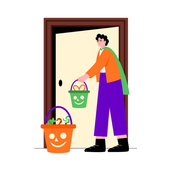 Candy Buckets, Baskets, Sweets, Dessert, Confectionery illustration