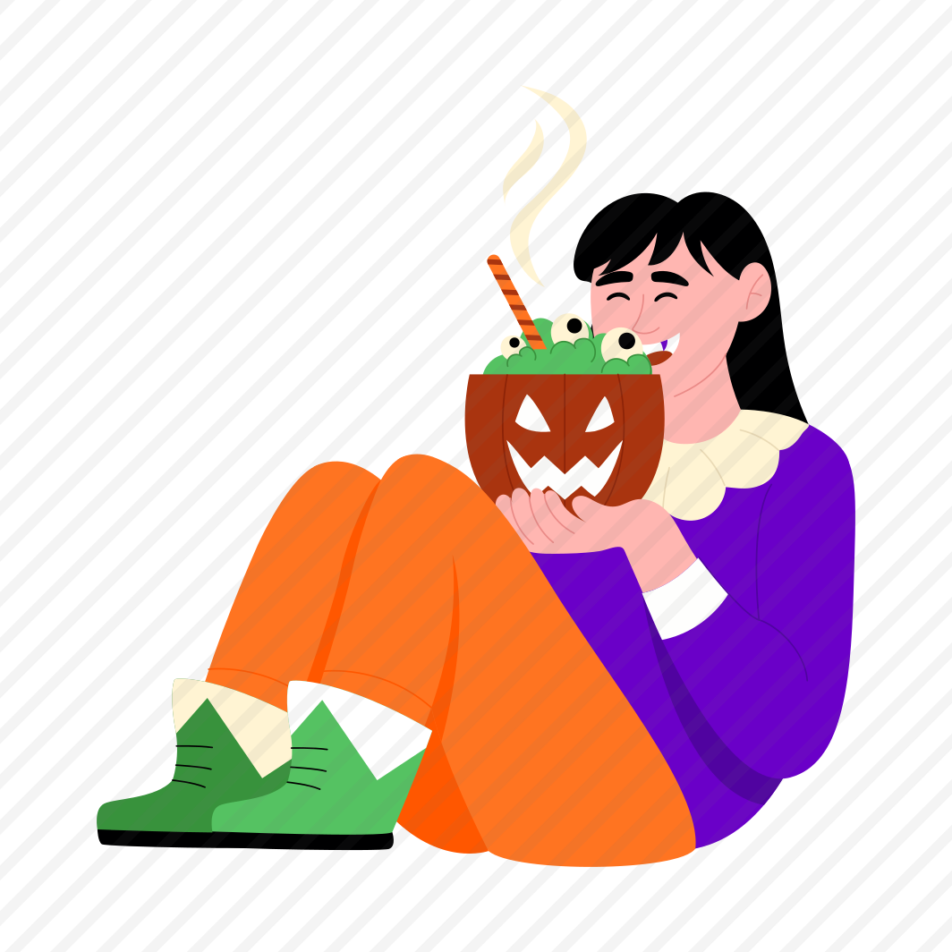 Enjoying Drink, Beverage, Refreshment, Sweet Drink, Halloween preview