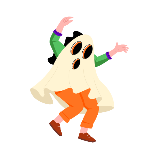 Ghost Dance, Paranormal, Costume, Celebration, Spooky illustration