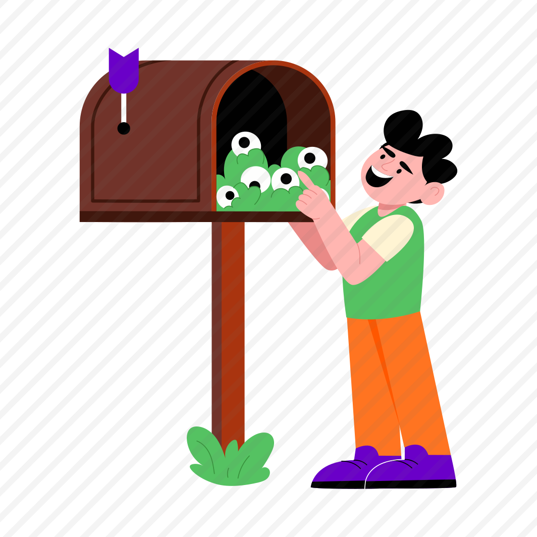 Ghost Mailbox, Letter, Eyeballs, Spooky Correspondence, Scary preview