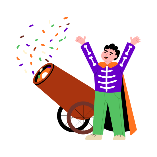 Halloween Celebration, Confetti, Event, Festival, Happiness illustration