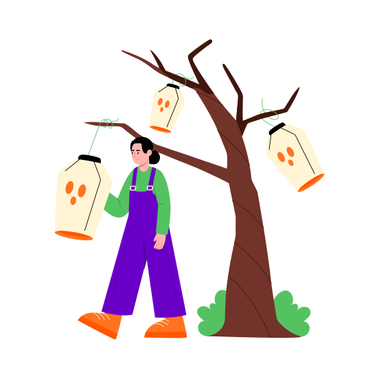 Hanging Lanterns, Lights, Decor, Lamp, Spooky Lights illustration