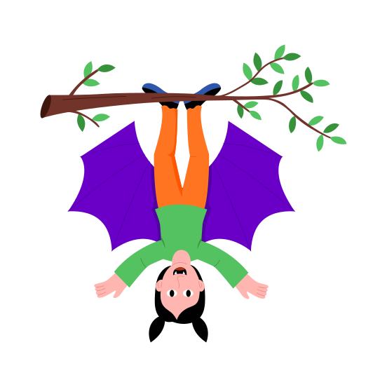 Human Bat, Costume, Vampire, Halloween, Festival, illustration