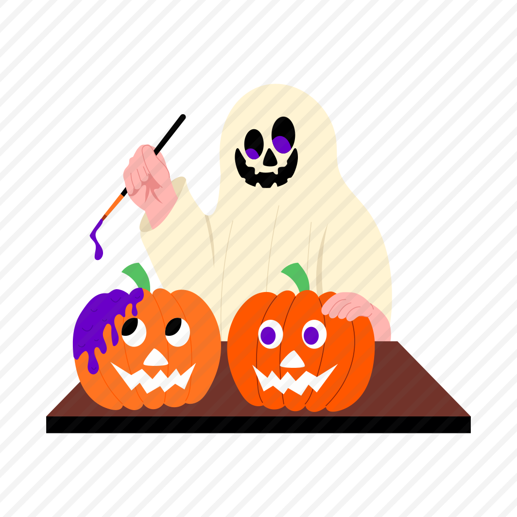 Painting, Drawing, Sketching, Squash Painting, Halloween preview