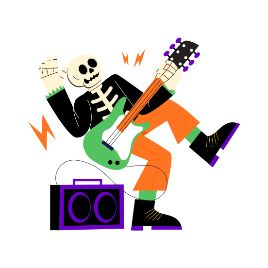 Playing Guitar, Performer, Musical, Celebration, Instrument illustration