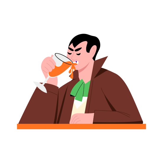 Vampire Drinking, Beverage, Wine, Drink, Alcohol, illustration