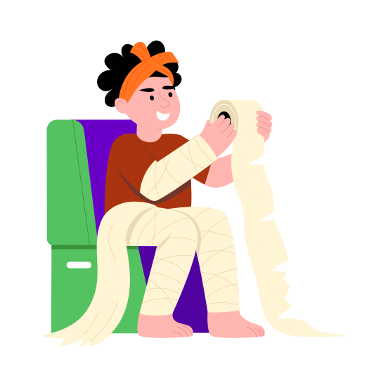 Wrapping, Bandage, Mummy, Costume, Halloween Festival illustration