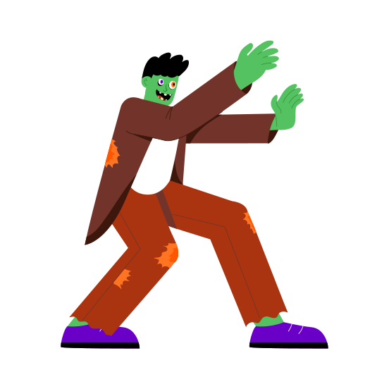 Zombie, Monster, Undead, Spooky, Scary illustration