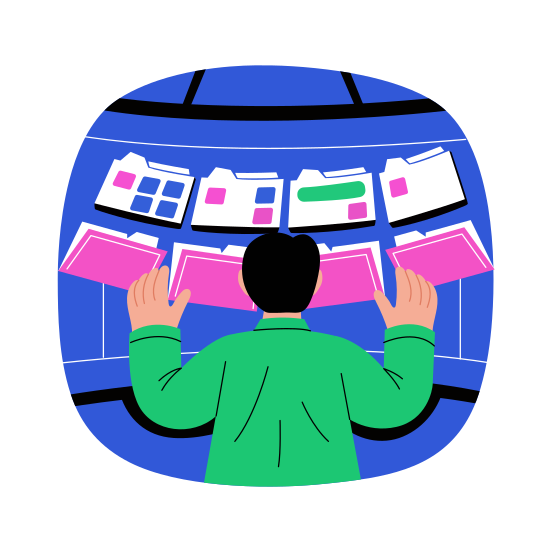 Accessing, Data, Files, Network, Organization illustration